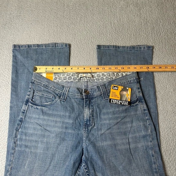 Lee Jeans Womens Medium Blue Medium Wash Mid Rise Boot Cut Leg Jeans NEW - Picture 7 of 13